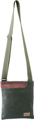 

Anekaant Women Casual Khaki Genuine Leather Sling Bag