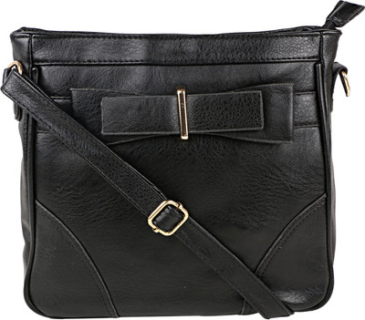 

Satchel Women Casual Black PU Sling Bag