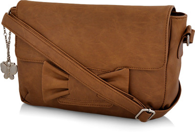 

Butterflies Women Casual Brown PU Sling Bag