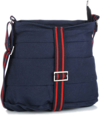 

Home Heart Girls Casual Blue Canvas Sling Bag