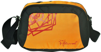 

Hawai Men & Women Casual Black, Orange Polyester Sling Bag
