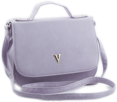 

Voaka Girls Casual Purple Leatherette Sling Bag