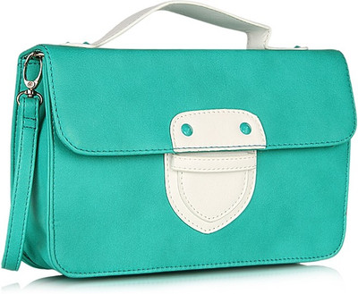 

Addons Women Casual Green PU Sling Bag
