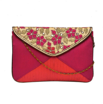 

Hawai Women Evening/Party Multicolor Brocade Sling Bag