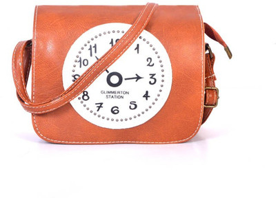 

Frosty Fashion Women Casual Tan PU Sling Bag