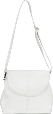 

Leather Land Girls Casual White Leatherette Sling Bag