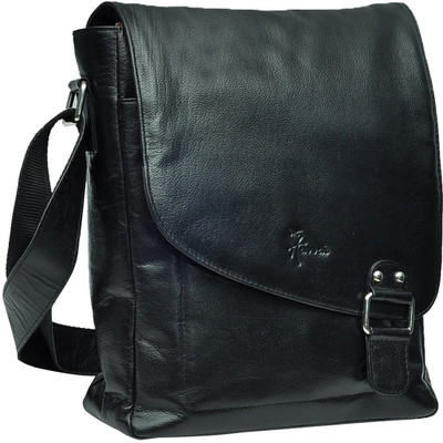 

Hawai Men & Women Casual Black Genuine Leather Sling Bag