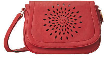 

Cappuccino Women Casual Red Leatherette Sling Bag