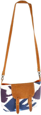 

Mankha Women Evening/Party Blue Canvas Sling Bag