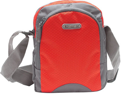 

Navigator Men & Women Casual Red, Grey Polyester Sling Bag, Grey;red