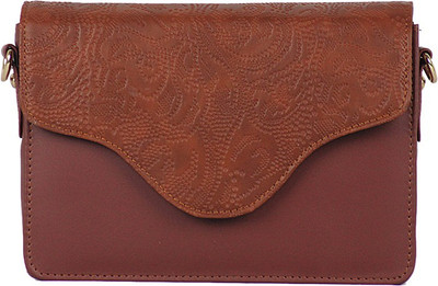 

AFRE Women Casual Brown PU Sling Bag