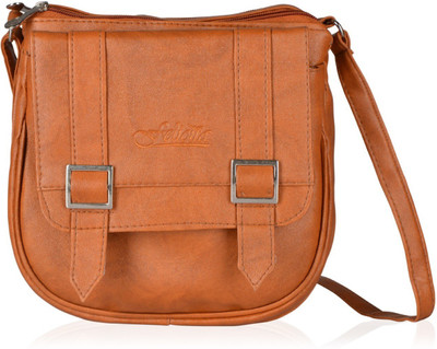 

Felicita Women Casual Khaki PU Sling Bag
