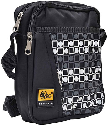 

Bcc Men & Women Casual Black PU Sling Bag