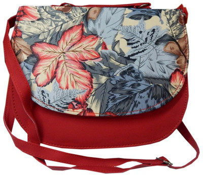 

Navaksha Women Red PU Sling Bag