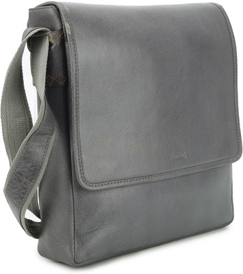 Newhide Men Casual Grey Sling Bag