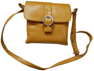 

Navaksha Women Yellow PU Sling Bag