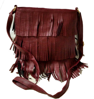 

Craveforit Girls Casual Maroon PU Sling Bag