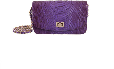 

Peaubella Women Evening/Party Purple PU Sling Bag