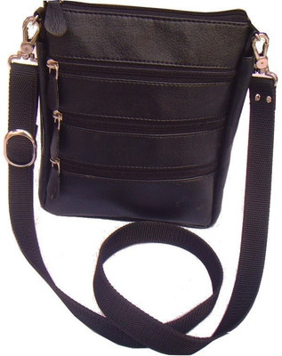 Sukeshcraft Girls Casual Black PU Sling Bag