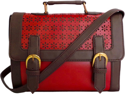 

Toteteca Women Casual Maroon Leatherette Sling Bag