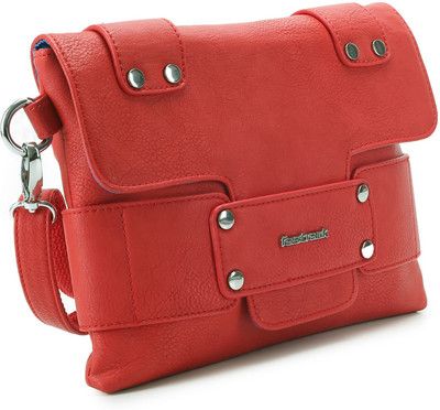

Fastrack Women Casual Red PU Sling Bag
