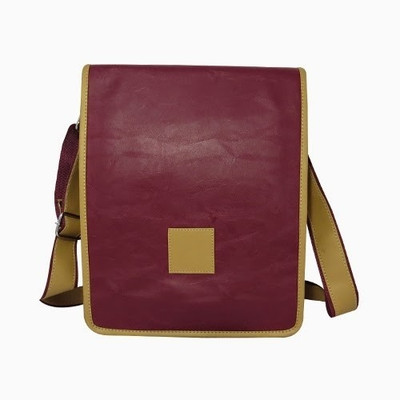 9% OFF on Chimera Leather Men & Women Casual, Formal Red Leatherette Sling Bag