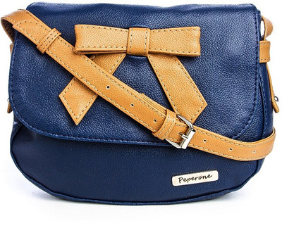 

Peperone Women Casual Blue PU Sling Bag
