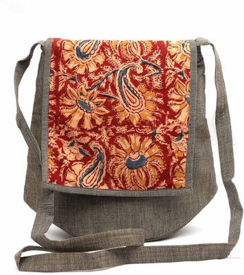 Aditi Trends Women Casual Khaki Cotton Sling Bag