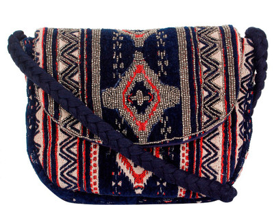 

Tiara Women Casual Multicolor Velvet Sling Bag