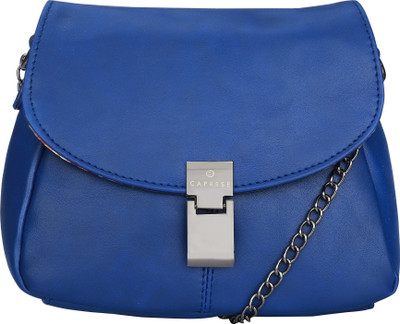 

Caprese Women Evening/Party Blue Leatherette Sling Bag