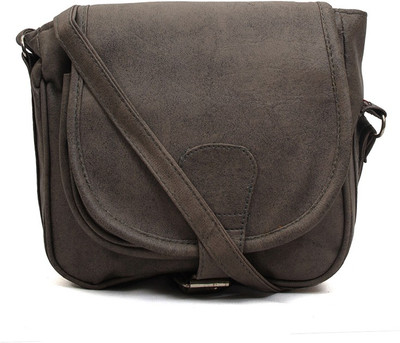 

Pochette Women Formal Grey PU Sling Bag