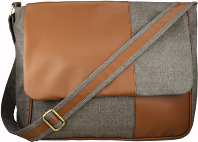 

Angesbags Men Grey Canvas Sling Bag