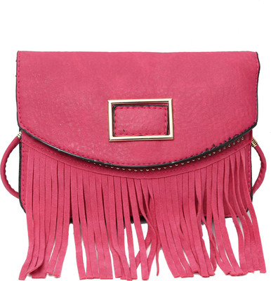

Hawai Women Evening/Party Pink PU Sling Bag