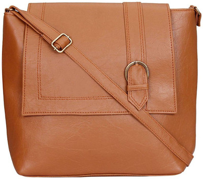 

MAEVA Women Casual Brown Rexine Sling Bag