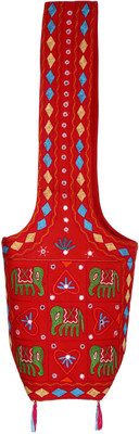 

Rajrang Women Casual Red, Green, Blue Cotton Sling Bag, Blue;green;red