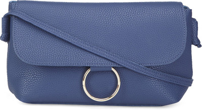 

Amperstyle Women Casual Blue PU Sling Bag