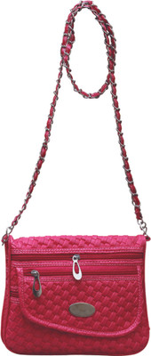 

Fostelo Women Casual Pink PU Sling Bag