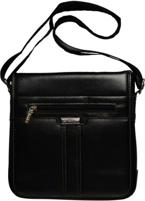 

DUNHILOH Men Casual Black Leatherette Sling Bag
