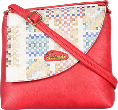 

Esbeda Women Casual Red PU Sling Bag