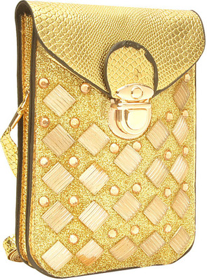 

Hawai Women Evening/Party Gold PU Sling Bag