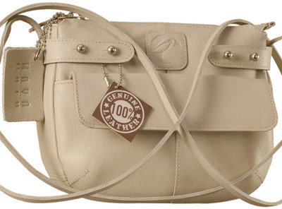 

eZeeBags Women Casual Grey Genuine Leather Sling Bag