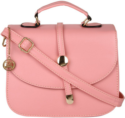 

Moedbuille Women Casual Pink PU Sling Bag