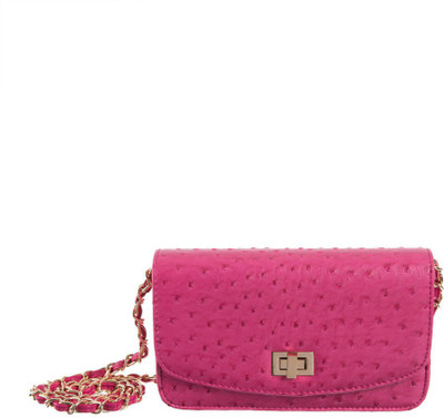 

Peaubella Women Evening/Party Pink PU Sling Bag