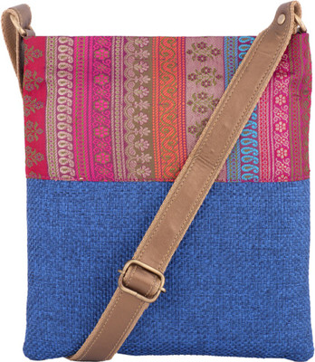 

Sunbeams Girls Casual Blue Jute Sling Bag
