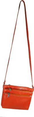 

Essart Women Casual Orange PU Sling Bag