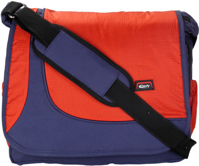 40% OFF on Comfy Men Blue, Orange Nylon Sling Bag