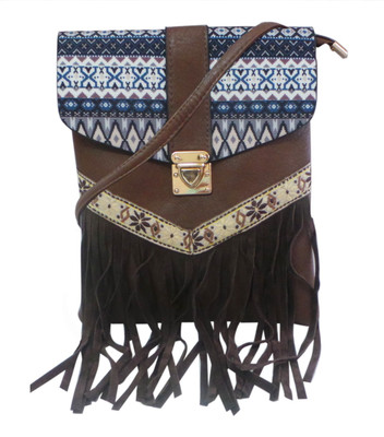 

Bhamini Women Brown PU Sling Bag