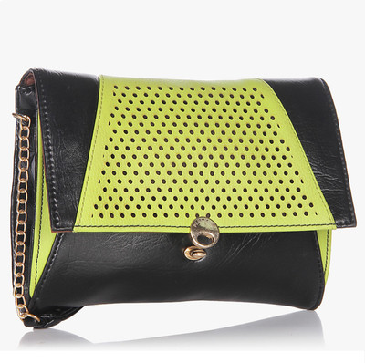 

Peperone Women Evening/Party Black PU Sling Bag