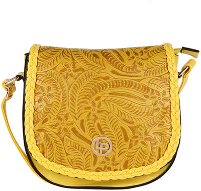 

Lino Perros Women Casual Yellow PU Sling Bag