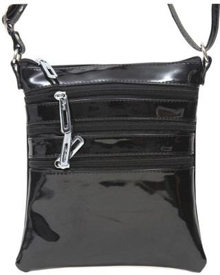 

Miss Sunshine Women Casual Black PU Sling Bag
